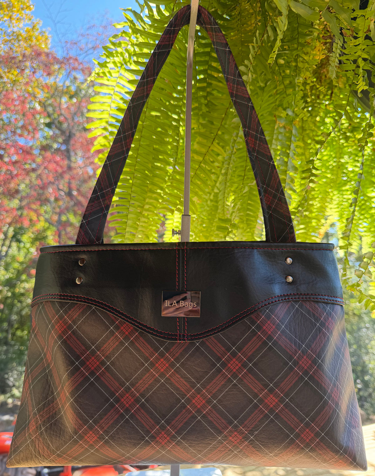Plaid Sweetheart Shoulder Bag